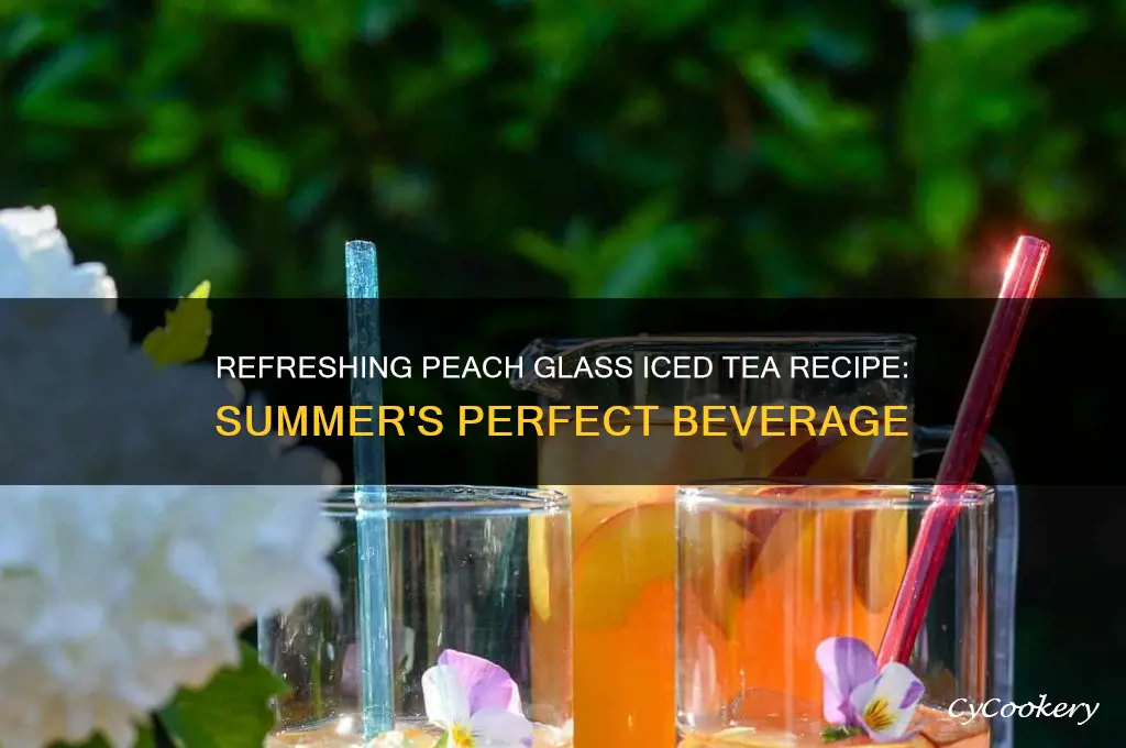 glass iced tea peach