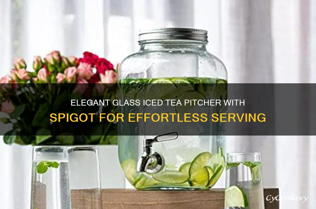 glass iced tea pitcher with spigot