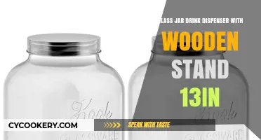 Elegant 13-Inch Wooden Stand Glass Jar Drink Dispenser