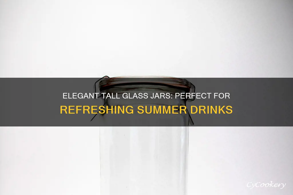 glass jars tall drink