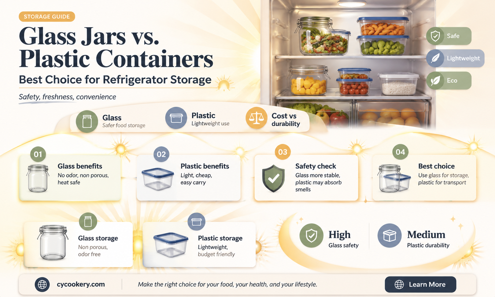 are glass jars vs plastic for refrigerator