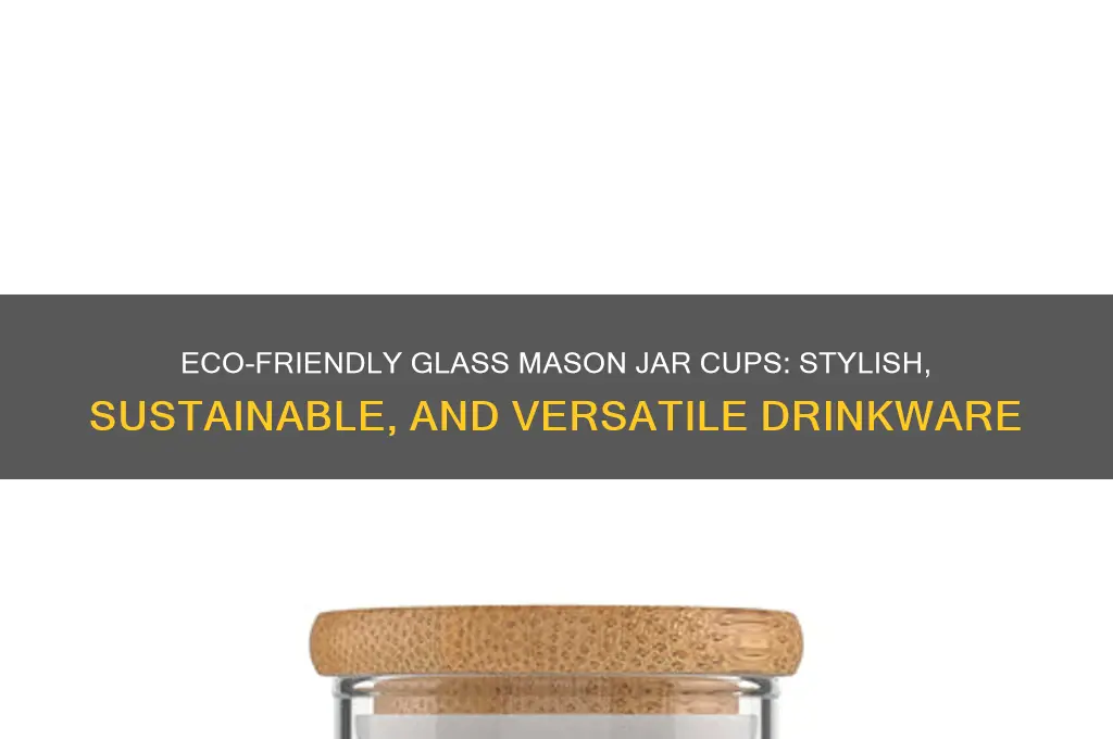 glass mason jar drinking cups