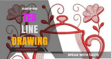 Elegant Iced Tea Line Drawing: Simple Art for Relaxing Moments