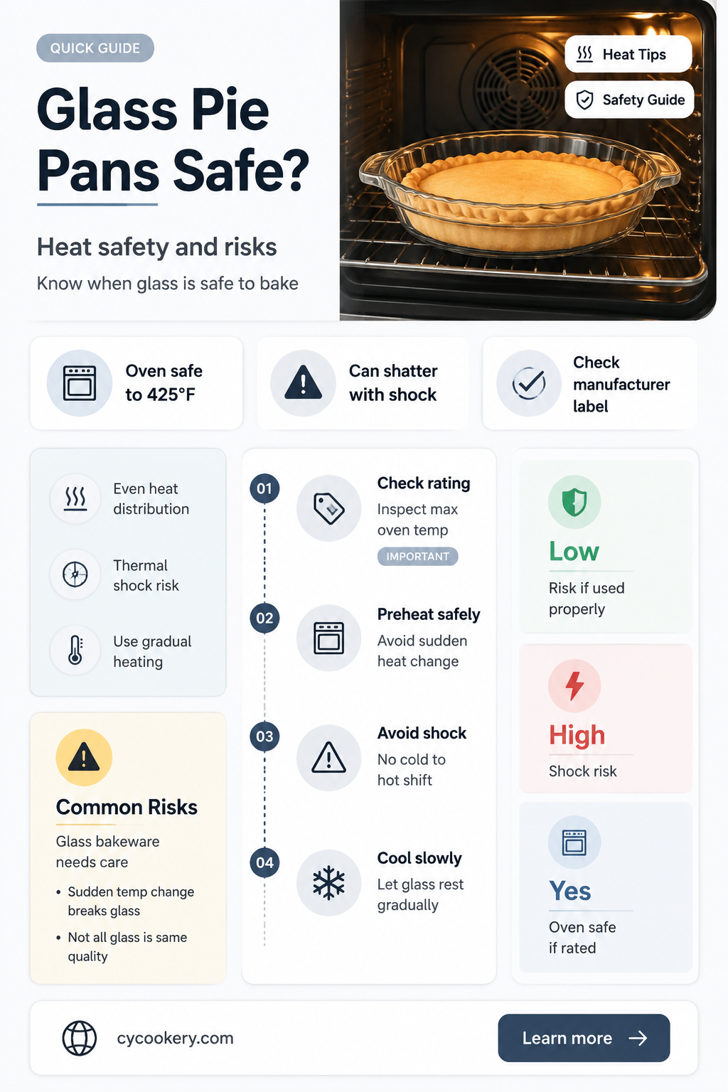 are glass pie pans safe