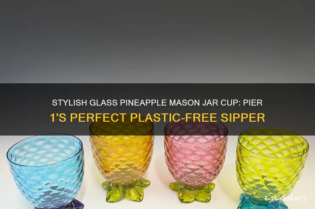 glass pineapple mason jar plastic drinking cup pier 1