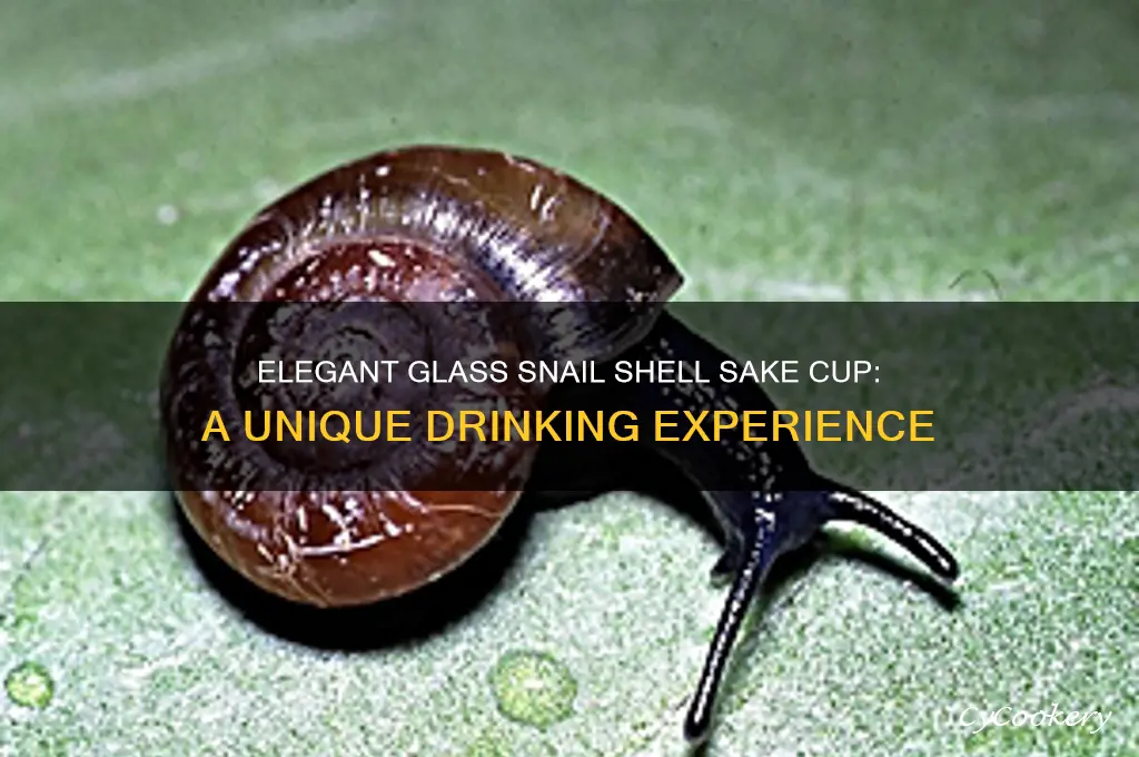 glass snail shell sake cup