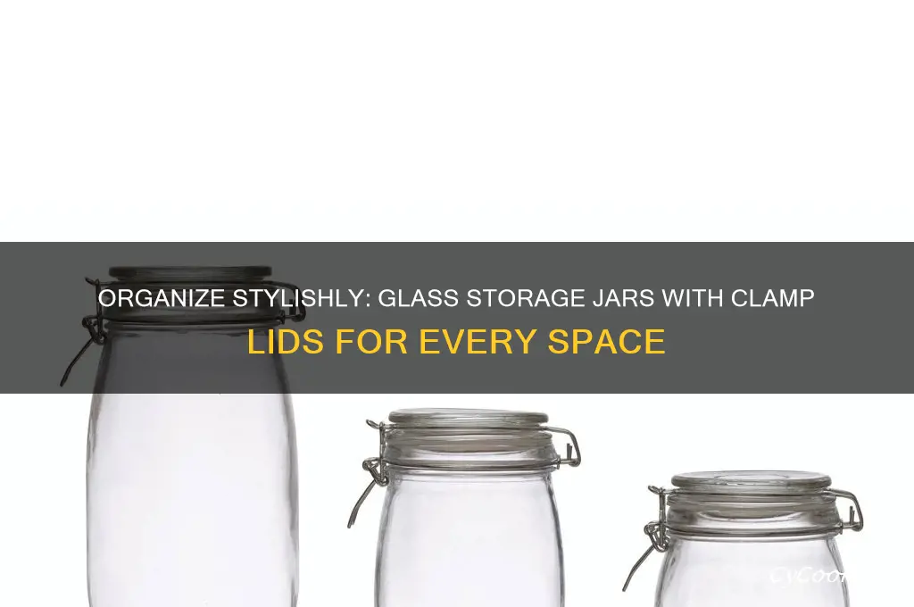 glass storage jars with clamp lids