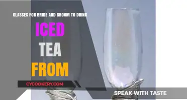 Elegant Iced Tea Glasses for Bride and Groom's Wedding Toast
