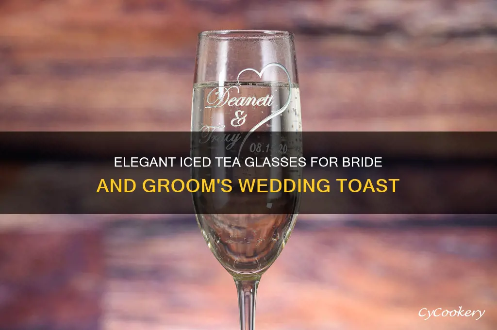 glasses for bride and groom to drink iced tea from