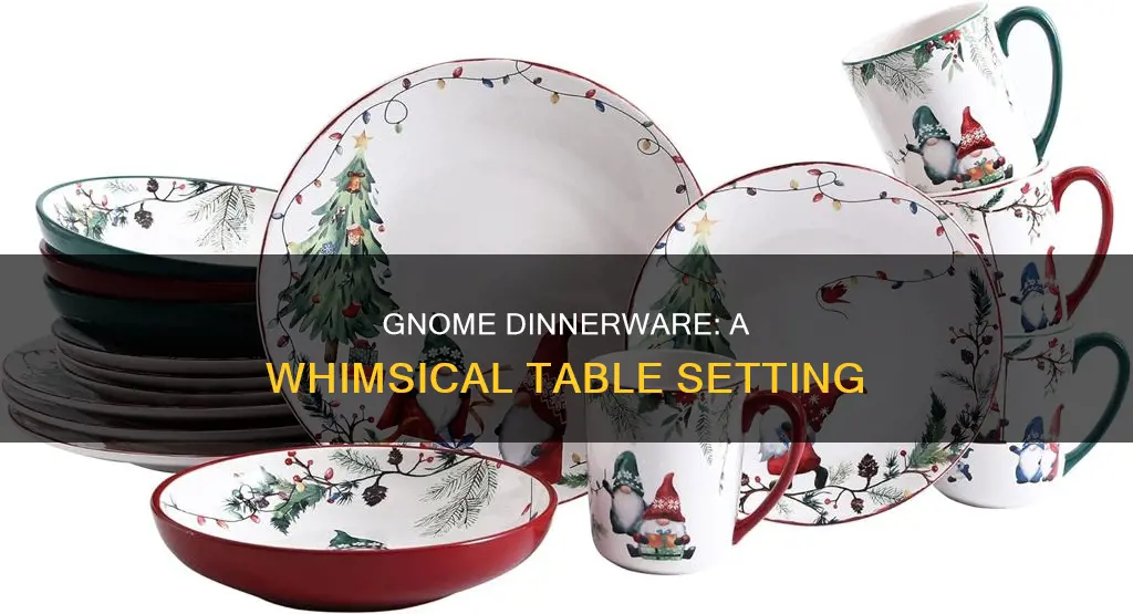 gnome dinnerware set