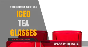 Elegant Godinger Dublin Red Iced Tea Glasses: Perfect Set of 4