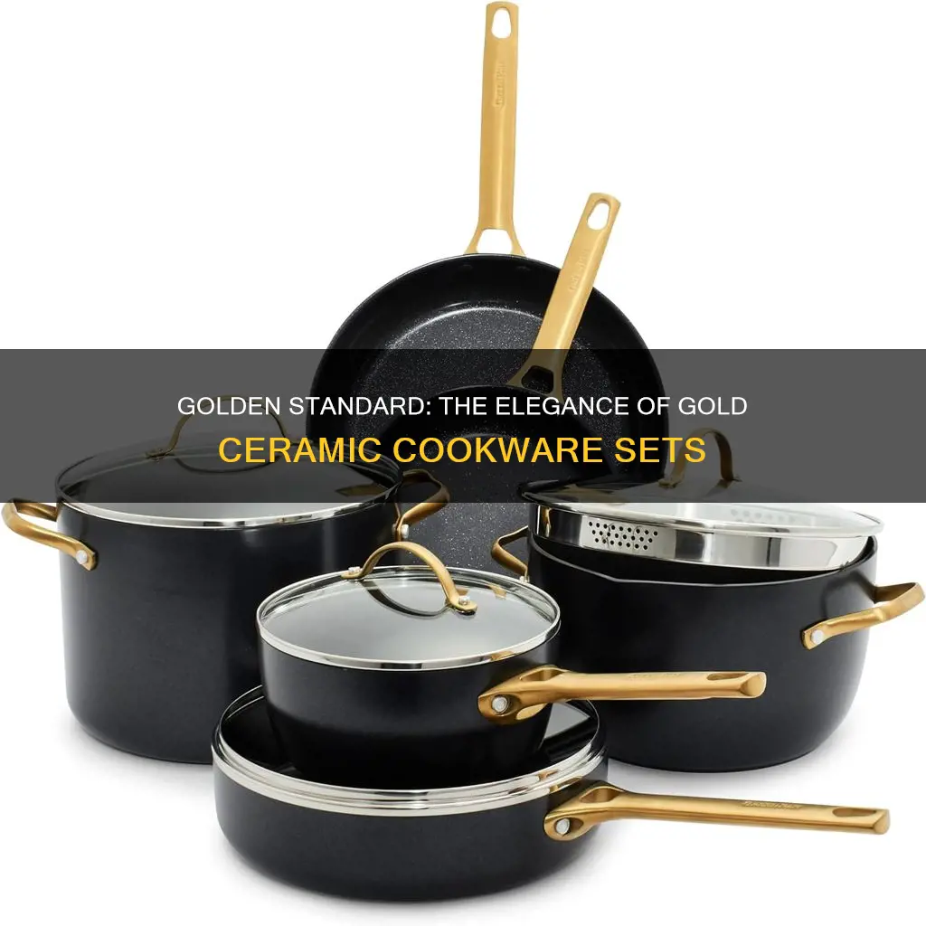 gold ceramic cookware sets