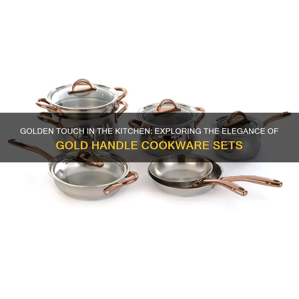 gold handle cookware set