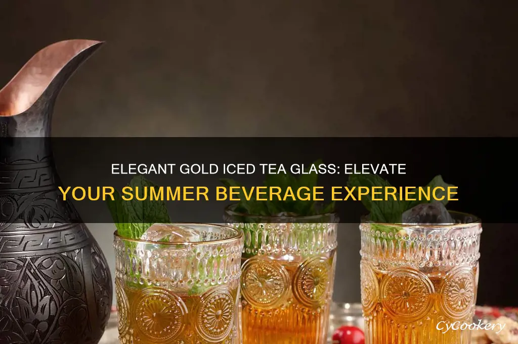 gold iced tea glass