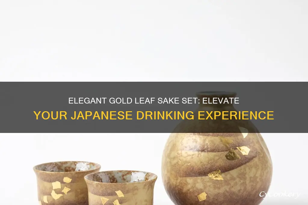 gold leaf sake set
