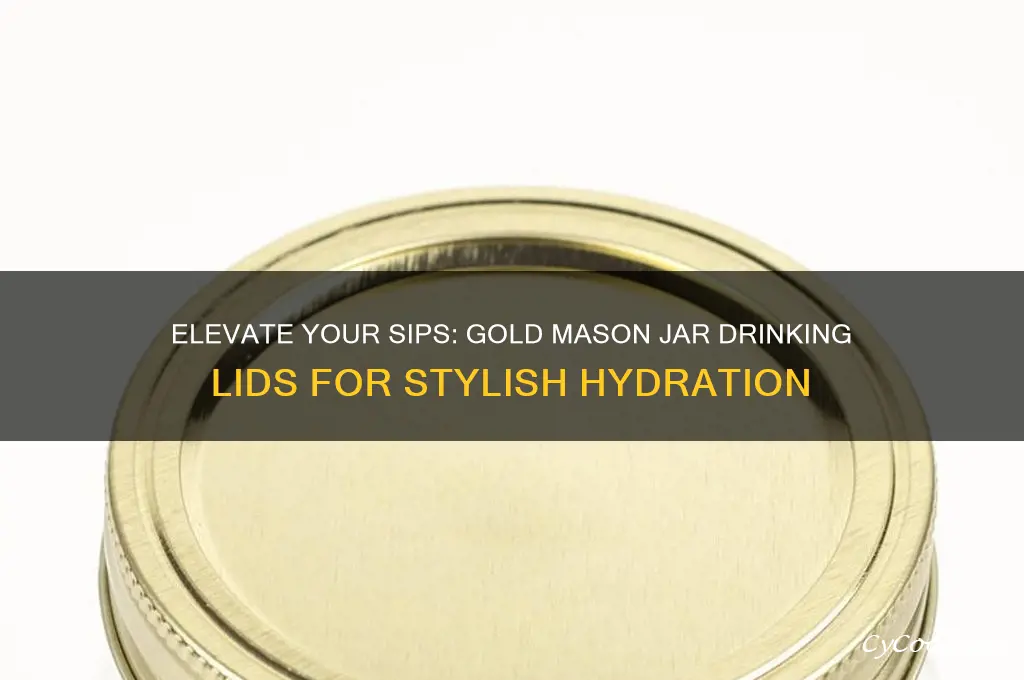 gold mason jar drinking lids