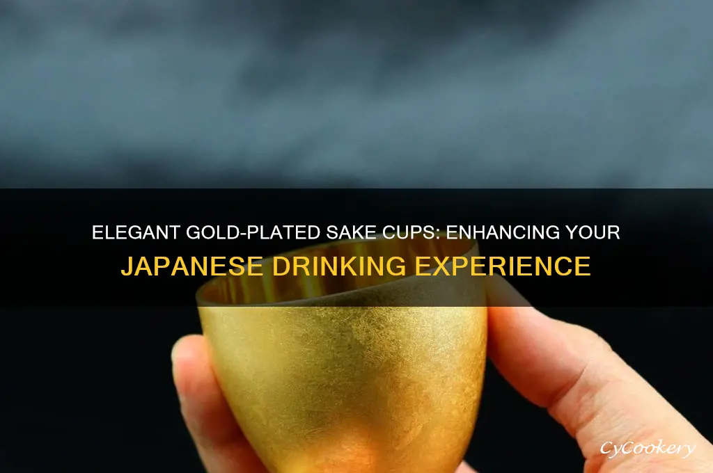 gold plated sake cups