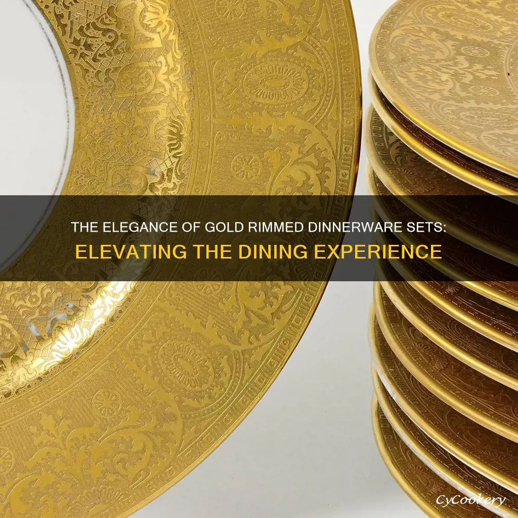 gold rimmed dinnerware sets