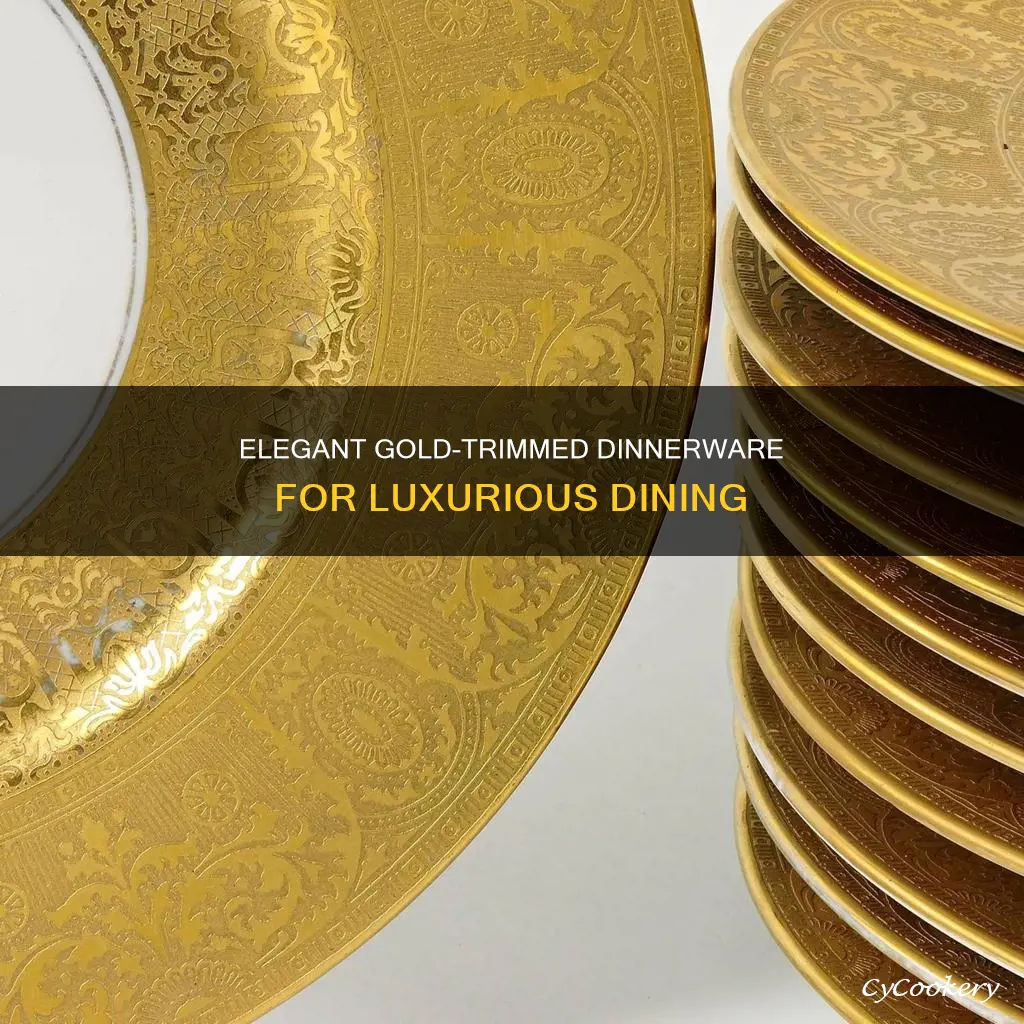 gold trim dinnerware set