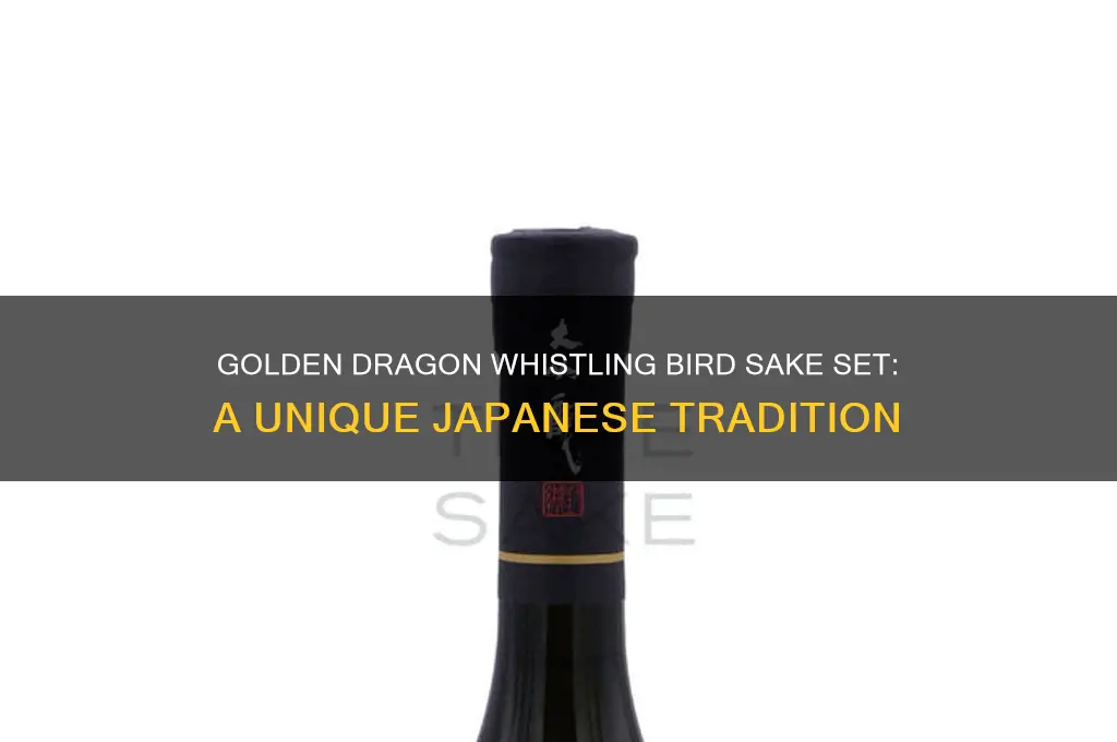 golden dragon whistling bird sake set
