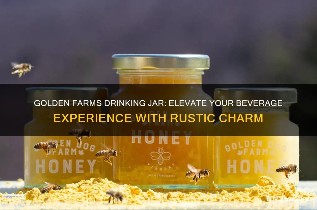 golden farms drinking jar