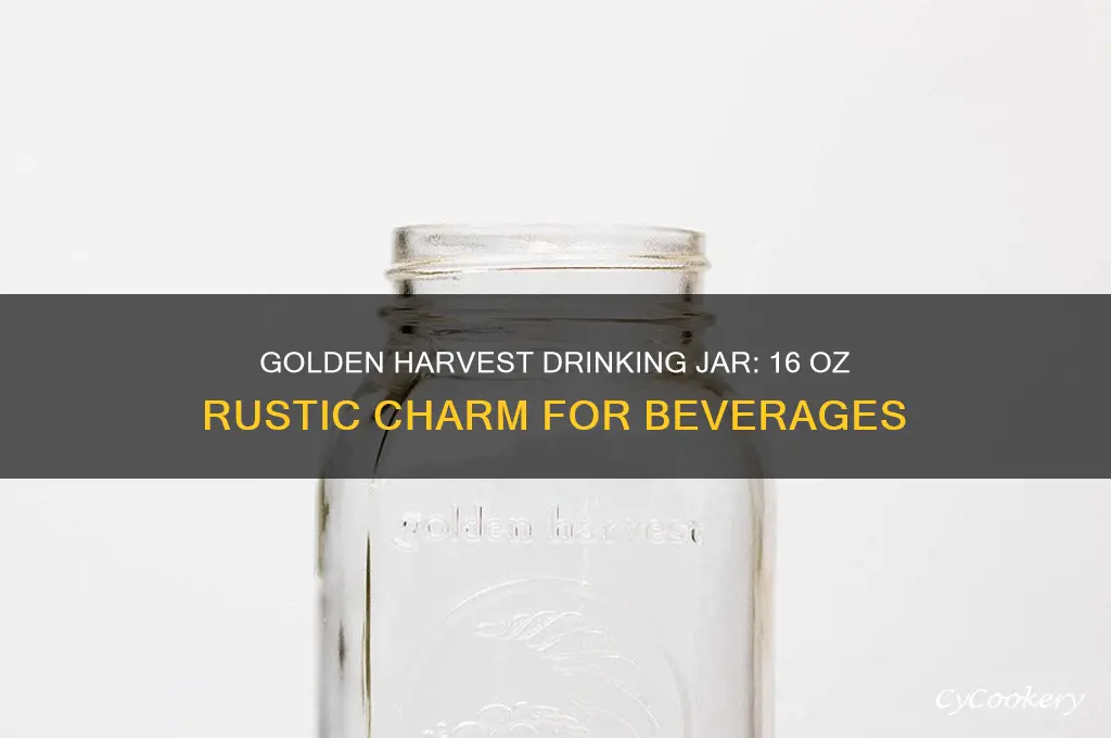 golden harvest drinking jar 16 oz