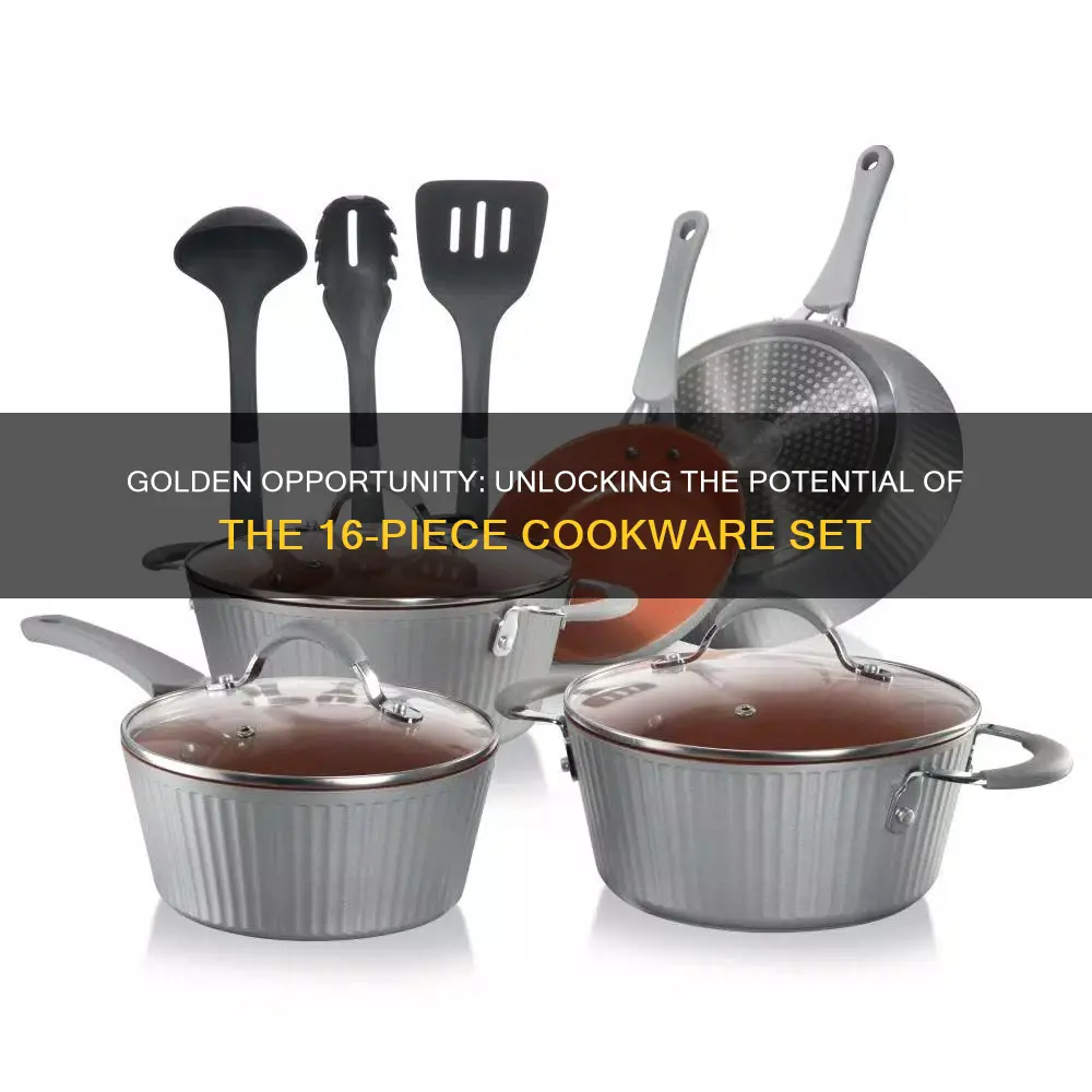 golden line 16-piece cookware set