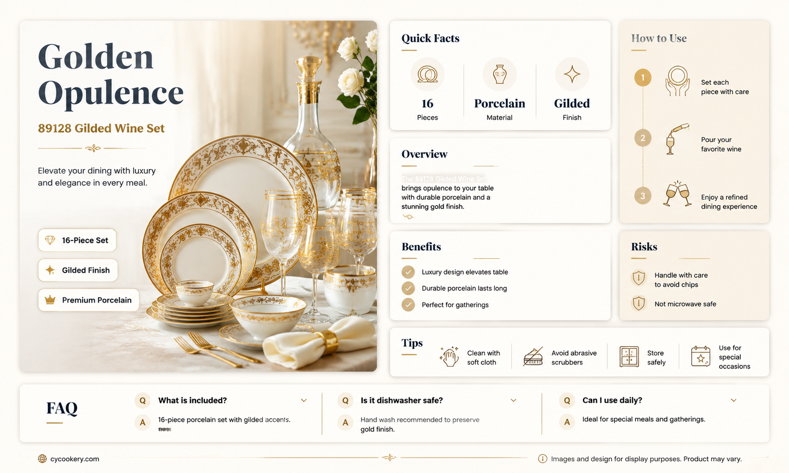 89128 gilded wine 16pc dinnerware set