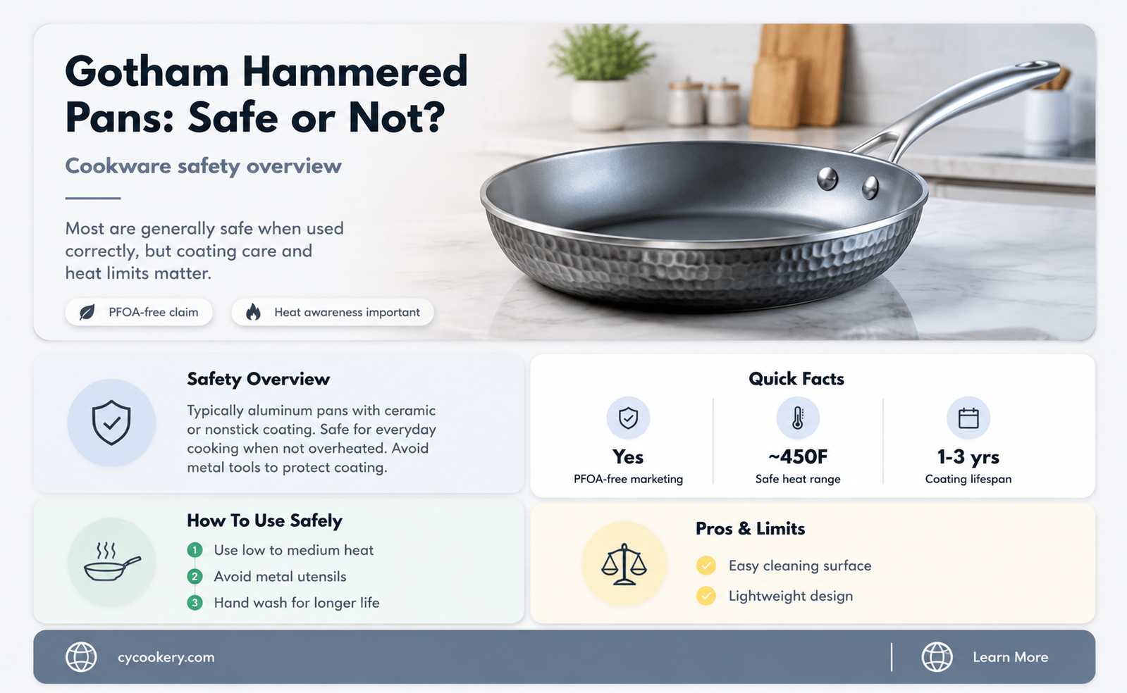 are gotham hammered pans safe