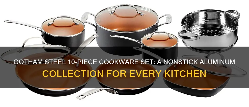 gotham steel 10 pc nonstick aluminum cookware set