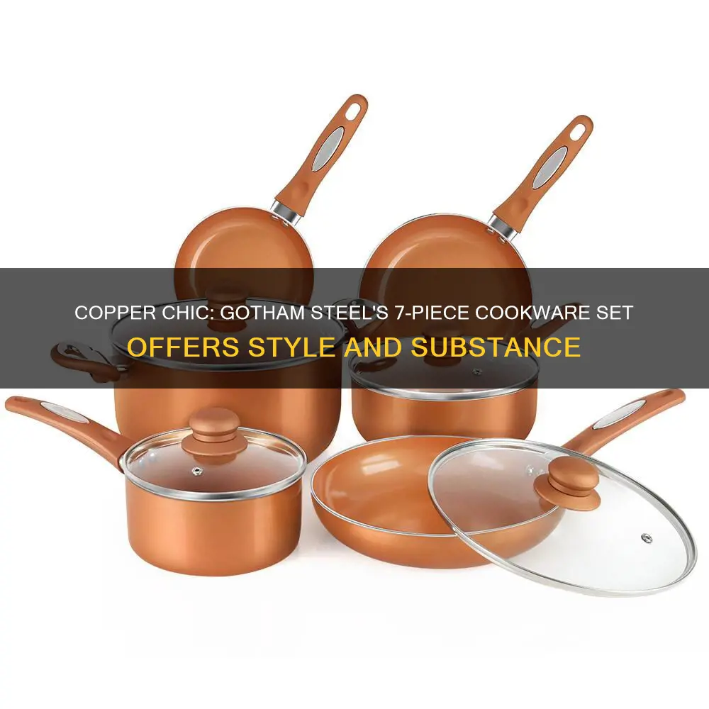 gotham steel 7-piece pantastic nonstick-cookware set copper 1371