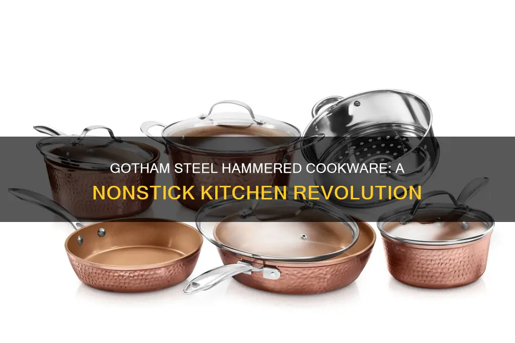 gotham steel hammered 15 piece nonstick cookware and bakeware set