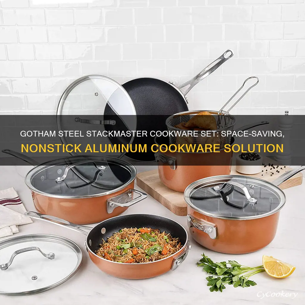 gotham steel stackmaster nonstick aluminum cookware set