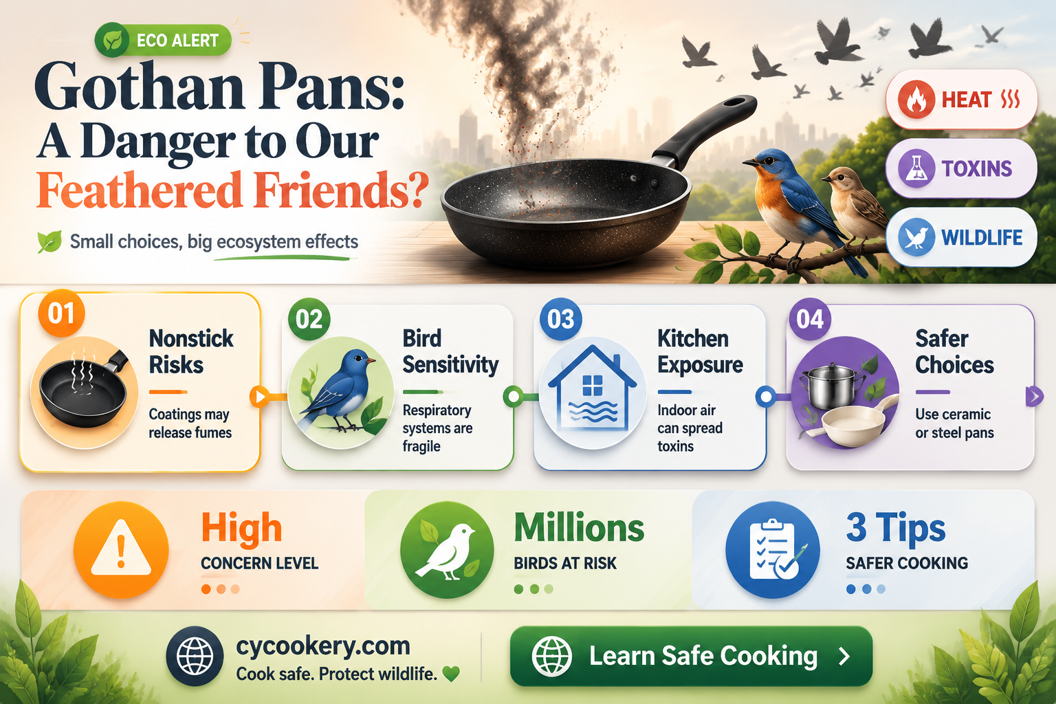 are gothan pans dangerous to birds