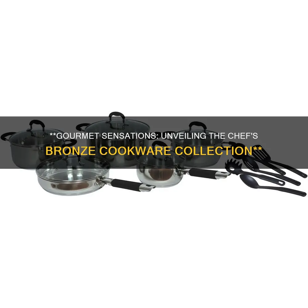 gourmet chef 12 piece bronze cookware set