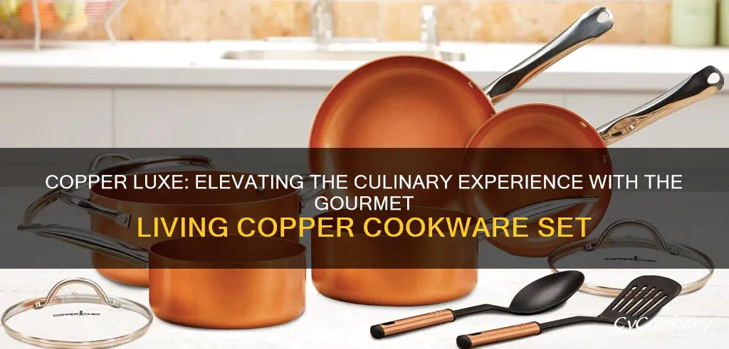 gourmet living 10 pc copper cookware set