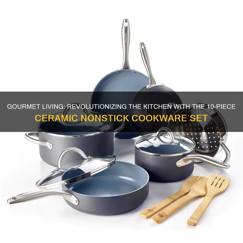 gourmet living 10 piece ceramic nonstick cookware set reviews