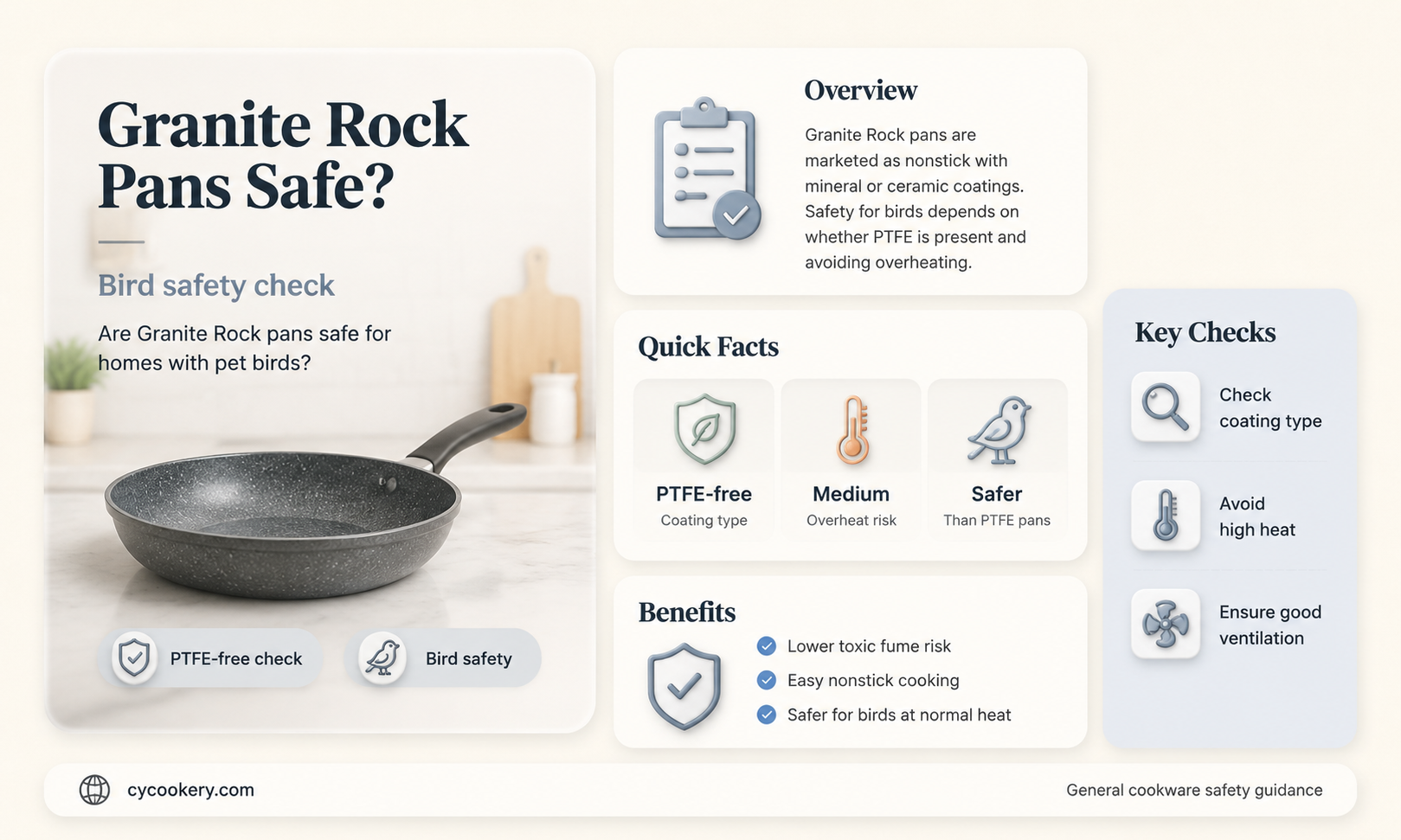 are granite rock pans safe for birds