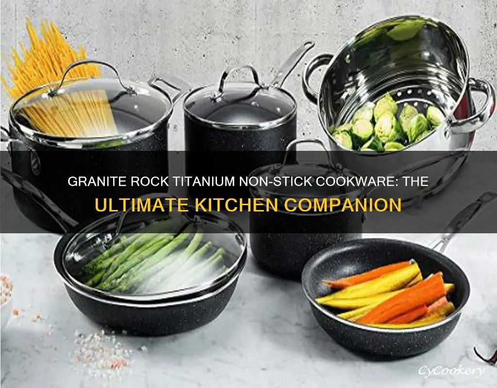 granite rock titanium non-stick cookware 5 piece set