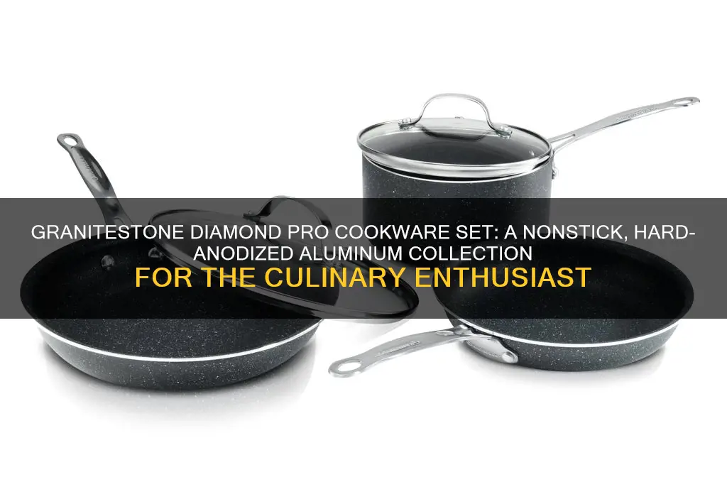 granitestone diamond pro 13-piece hard-anodized aluminum nonstick cookware set