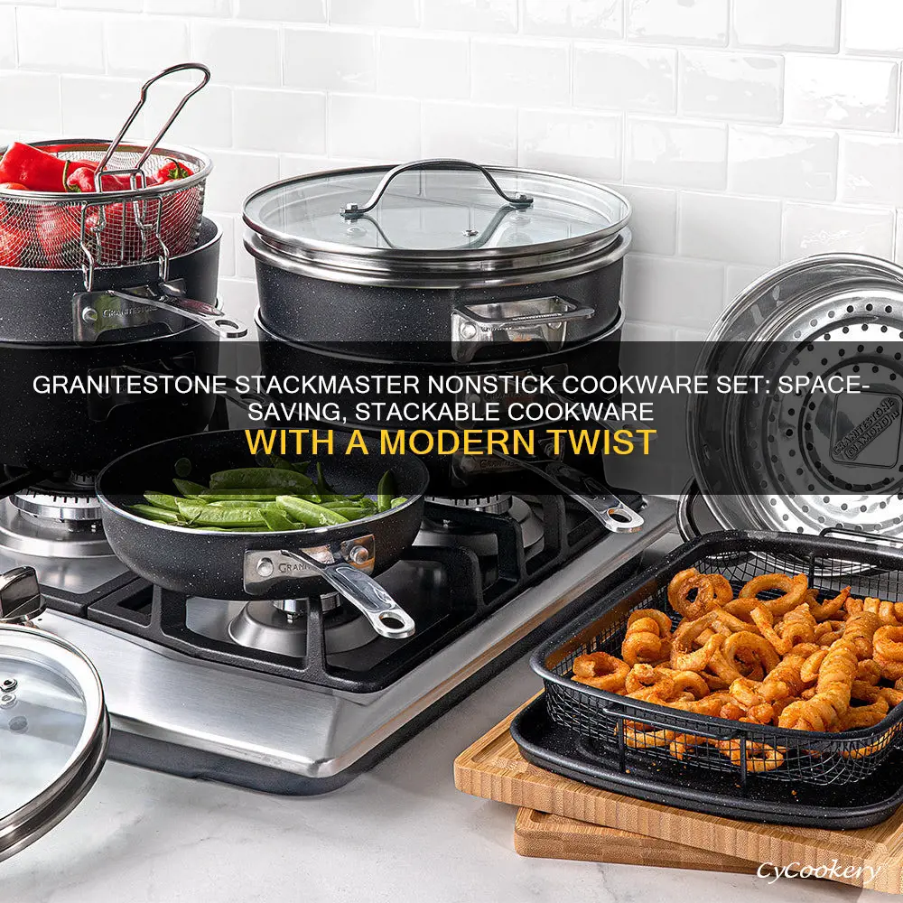 granitestone stackmaster nonstick cookware set