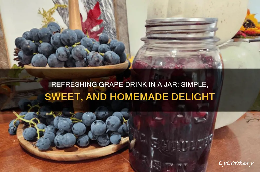 grape drink in a jar