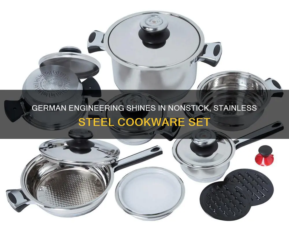 great german nonstick stainless steel cookware set non toxic