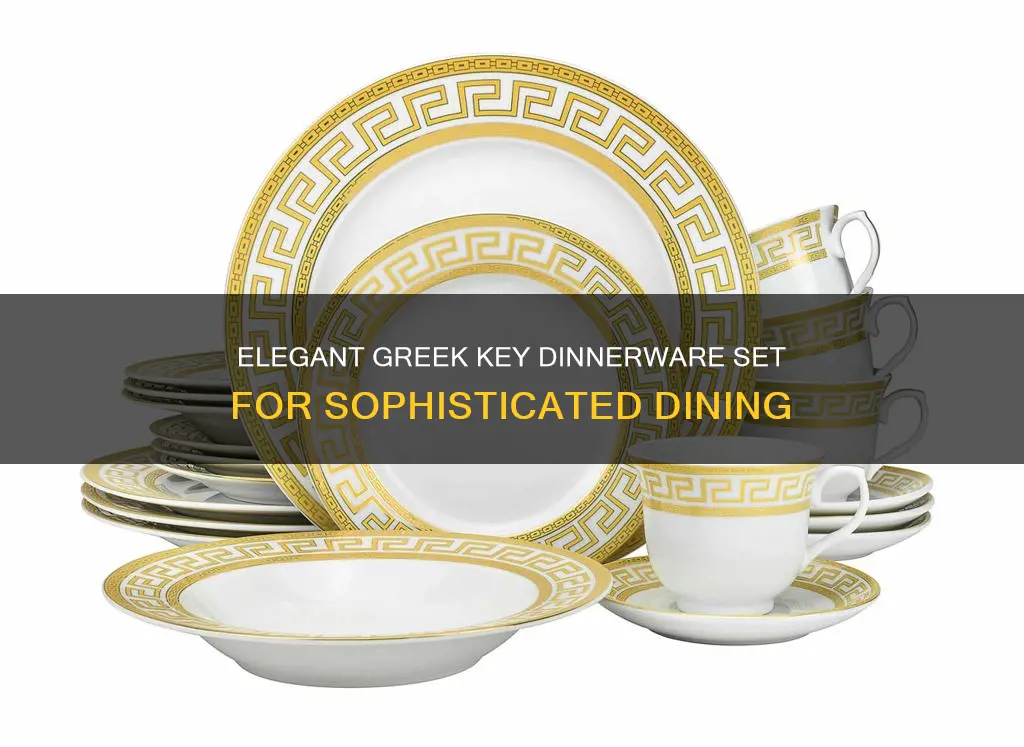 greek key dinnerware set