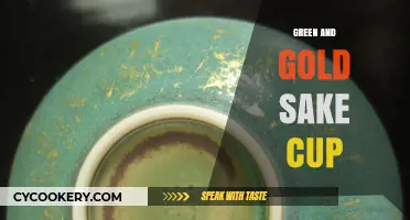 Elegant Green and Gold Sake Cup: A Symbol of Tradition and Luxury