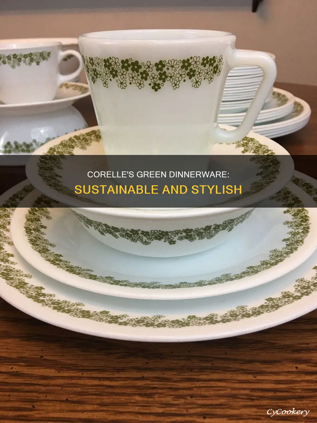 green corelle dinnerware