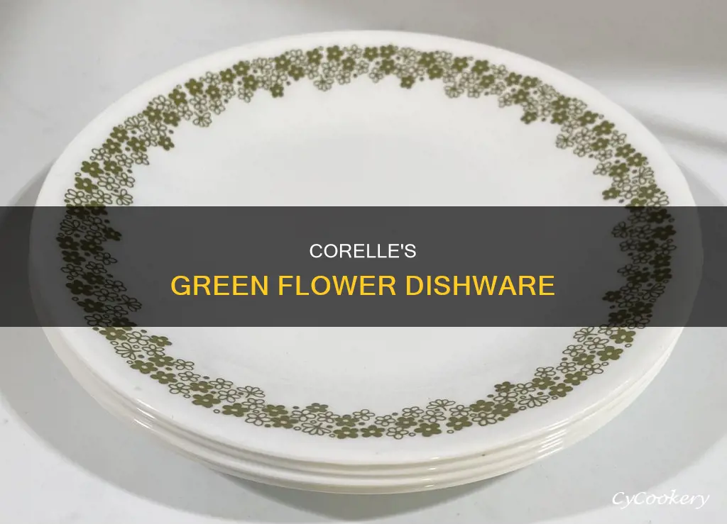 green flower corelle dishes