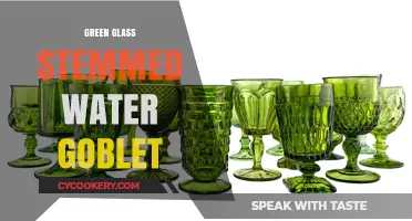 Elegant Green Glass Stemmed Water Goblet: A Sustainable Tableware Choice