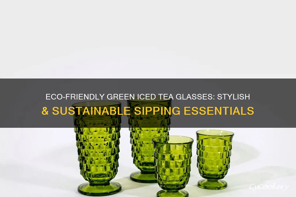 green iced tea glasses