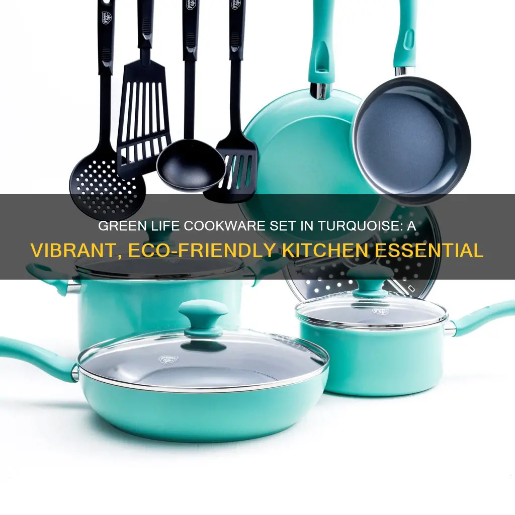 green life cookware set turquoise